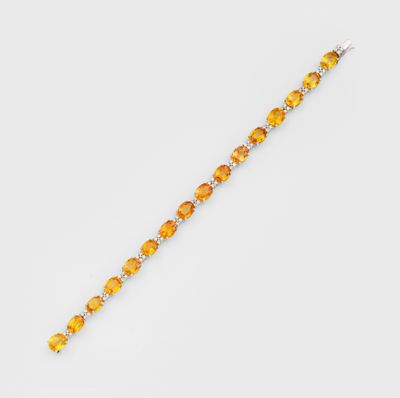 a yellow sapphire and diamond bracelet