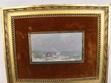 an image of a painting of a man in a boat on the water