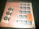 une photo d'une feuille de timbres sur laquelle figure une image de Jésus