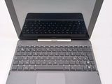 a close up of a laptop with a keyboard on it