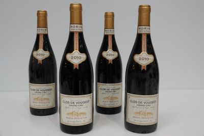 4 BOUTEILLES Nuits-Saint-Georges, Clos de Vougeot, Grand Cru…