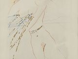 une image représentant le dessin d'une femme avec un oiseau sur l'épaule