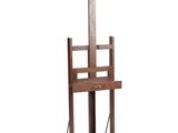 a wooden easer with a wooden handle on a white background