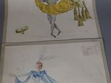 deux dessins représentant un homme et une femme sur la même page