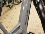 a close up of a bicycle in a bike shop