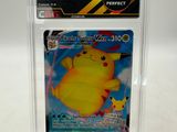 the pokemon trading card is in a clear plastic holder