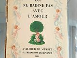 Livre pour enfants en français intitulé « On ne badine pas avec l'amour », d'Alfred de Musset
