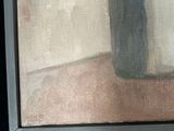 a painting of a vase with flowers in it on a table