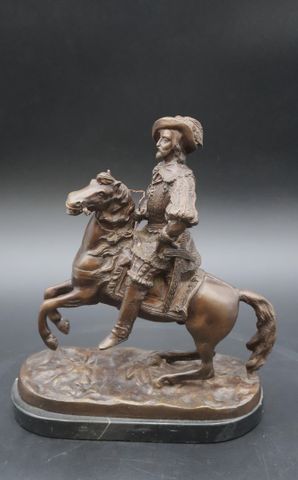 Georges GARDET (1862-1939) (attribué à) « Mousquetaire sur son ch...