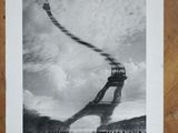 black and white photograph of the eiffel tower in paris