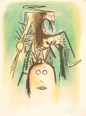 Wifredo Lam (1902-1982) Série Le Regard Vertical Lithographi…