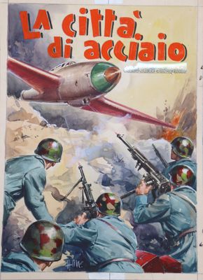 an image of a magazine with a picture of a plane and soldiers