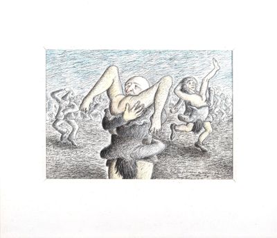 Serge POLIART (né en 1953). "Les pétomanes du mardi gras moy…