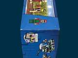 a blue box with a lego figure on it