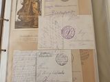 a binder with a lot of letters and stamps on it