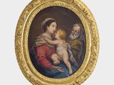 une image d'un tableau représentant une femme tenant un enfant dans ses bras