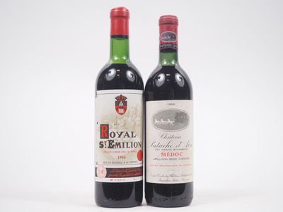 2 Bouteilles 1966 : 1 Royal GC ST ÉMilion - LB / 1 CHÂTeau P…