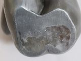 a close up of a metal object on a table