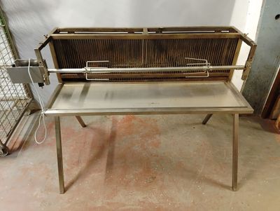 Rôtissoire tournebroche en inox pour méchoui POLITEC type L1400 - Photo 1