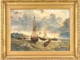 une image représentant un tableau d'un navire en mer