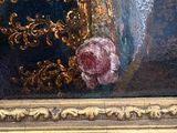 a painting of a woman holding a rose in her hand
