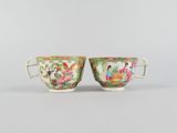 a pair of chinese porcelain cups and saucers
