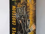 the box is open on a white surface with a black and yellow design
