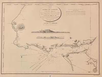 an old map of the coast of a small island in the middle of a body of water
