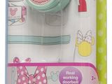 the packaging of a pink and green dispenser with a pink bow on it