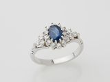 a sapphire and diamond ring