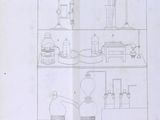 an old book with a drawing of a science experiment on it