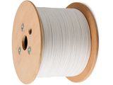 a close up of a spool of white rope on a reel