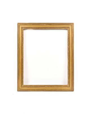un vieux cadre en bois sur fond blanc