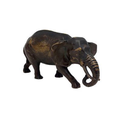 Sculpture d'éléphant en régule,