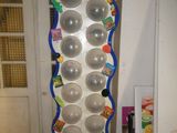 a picture of a display of plastic balls in a room