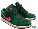 nike air jordan 1 mid green / pink / white