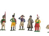 many figurines of men dressed in military uniforms