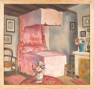 Camille BERG (1904-1991) Chambre de campagne en Dordogne