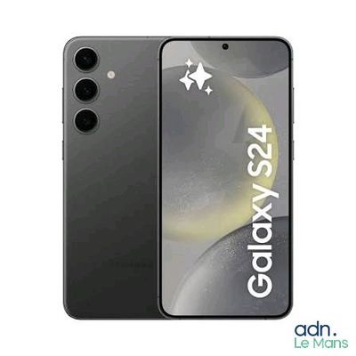 a close up of a black phone with a star on the screen