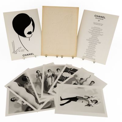 une série de photographies en noir et blanc représentant une femme coiffée d'un chapeau