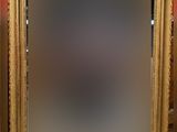 pair of antique gold framed mirrors with glass inserts
