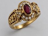 an antique ruby and diamond ring