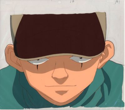 une image représentant un personnage de bande dessinée, un homme avec un bandeau sur les yeux