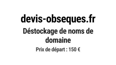 Nom de domaine devis-obseques.fr.
