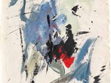 an image of a painting on a piece of paper with paint splatters