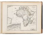 an old book with a map of africa on it