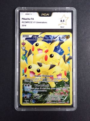 a close up of a pokemon trading card on a table
