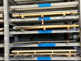 several pallets are stacked on pallets in a warehouse