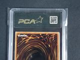 a close up of a card in a plastic case on a table