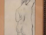 an image of a drawing of a nude woman in a frame